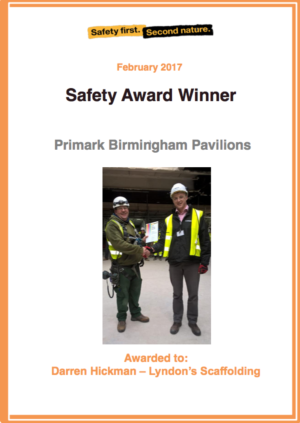 Mace Group Safety Award Lyndon SGB